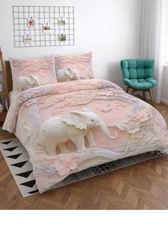 Image of Heavy 7D Digital Glace Cotton King Size Printed Flat Double Bedsheet, 108 X 108 Inch and 2 Pillow Cover Without Joint II 400 TC,108 inch x 108 inch Inch (Multicolor3)