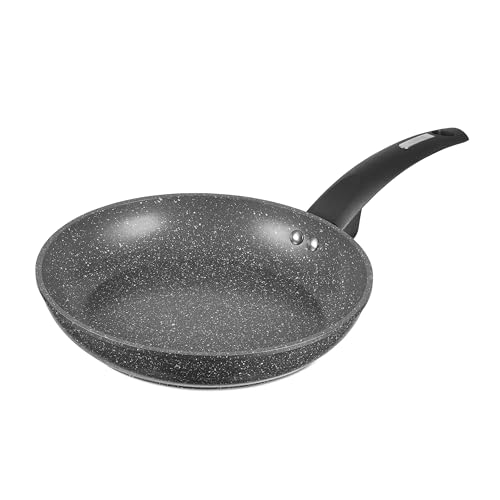 Tower Cerastone Forged Frying Pan with Non-Stick Coating and Soft Touch Handles, 24cm, Graphite, T81232