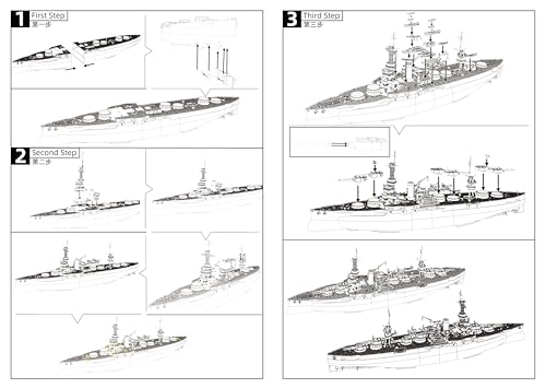 MRY-SFW LFC350523S-A 1/350 Model wojskowy zestaw USN Wyoming klasa 1927 pancernik BB-32 pełny kadłub