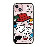 CASETiFY コンパクト iPhone 15 Plus ケース [MagSafe対応/薄型 軽量/耐衝撃] - matsui - Shall we messy - ブラック