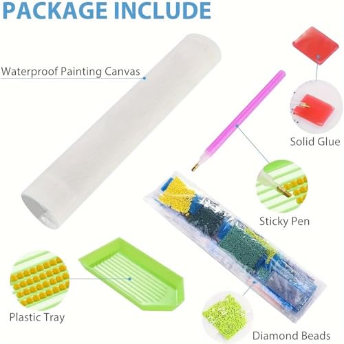 Image of HASTHIP DIY Diamond Painting Kit for Adults, Cartoon Cat Starry Night Paint by Numbers with Tools & Accessories, 30x40cm No Frame Pre Outlined Canvas Diamond Art Kit