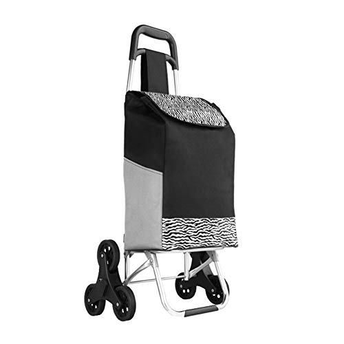 WERYU Treppensteigen-Einkaufswagen, Verbesserter Zusammenklappbarer Lebensmittel-Wäsche-Einkaufswagen Mit DREI Rädern, Treppensteigen-Wagen Mit Großer Einkaufstasche Cover