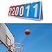 Aosekaa 6-Digital Portable Table Top Scoreboard Flipper, Table Top Scoreboard Score Counter Lightweight Competition Score Keeper for P.E Classroom Activities Basketball, Red Grey Blue