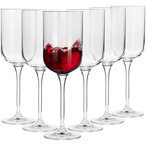 Krosno Set of 6 Large Red Wine Glasses Cover