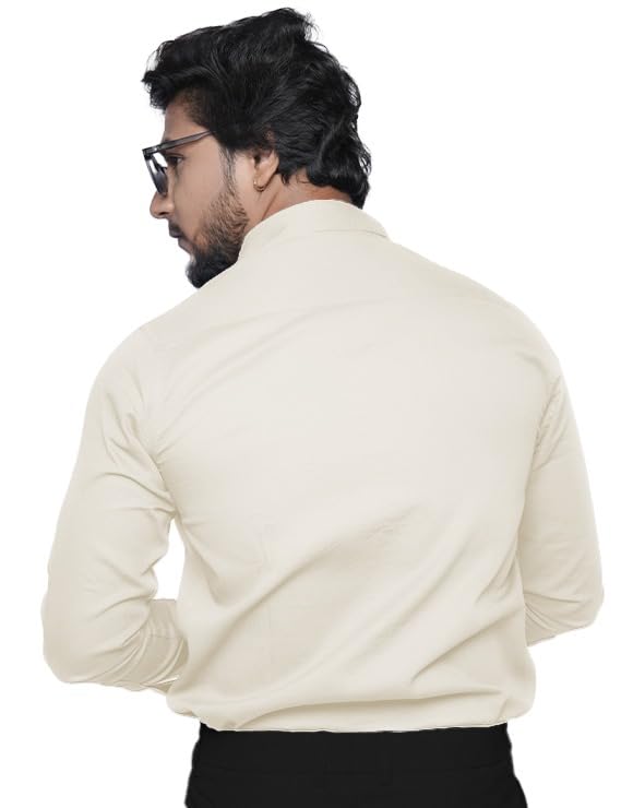 Image of Men's Slim Fit 100% Cotton Solid Full Sleeve Shirt | Premium Casual & Formal Wear for Men