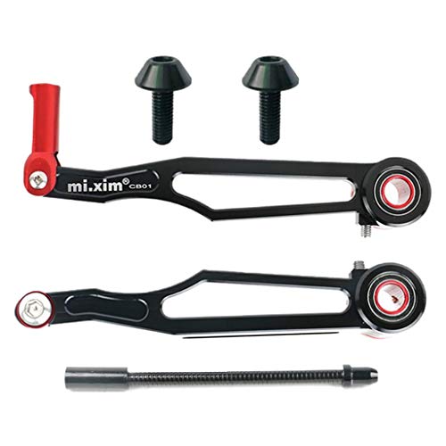 YIJU 1 Par de Peças de Freio em V de Alumínio Dobrável com Manga Curta E Longa - Braço Longo preto