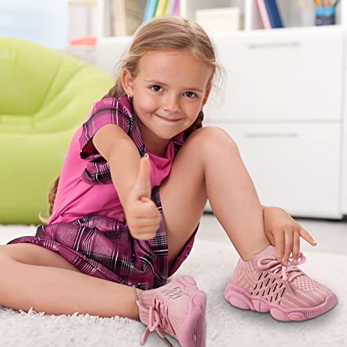 Toddler Shoes Size 6 Baby Girl Boy Little Kids Summer Comfortable Sock Slip-On Wide Width Non-Slip Lightweight Neutral Athletic Walking Sneaker 18-24 Month 1 Year Old Indoor Outdoor(Pink, 6#23) #TOP6