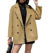 BEINF Women's Classic Double Breasted Wool Coat Safe Warm