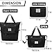 Travel Bag for Women Expandable Weekender Overnight Bag Carry on Sports Tote Gym Bag Waterproof Foldable Duffel Bag (Black)