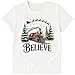Belive Custom T-Shirt – Personalized Holiday Shirt with Custom Backside Text, Year or Name | Handmade Christmas Outfit for Baby, Kids, Youth, Adult, & Family