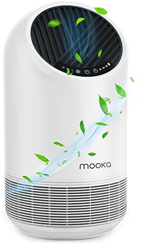 MOOKA Air Purifiers for Large Room 880ft², H13 HEPA Air Purifiers for Pets Remove 99.97% Allergies Dust Smoke Mold, Air Cleaner for Bedroom Office Kitchen Living Room