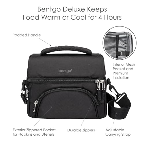 Image of Bentgo Deluxe Insulated Lunch Bag with Adjustable Strap & Outer Pocket