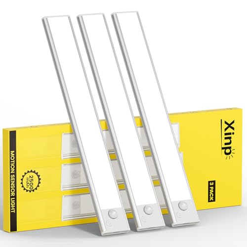 3-Pk Xinp 13.7" Rechargeable LED Under Cabinet Lights w/ Motion Sensor - image 8