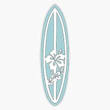Light Blue Surfboard Sticker Vinyl Waterproof Sticker Decal Car Laptop Wall Window Bumper Sticker 5"