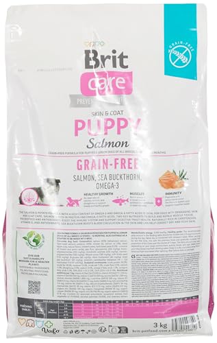 Brit Dry food for puppies and young dogs of all breeds (4 weeks - 12 months) Care Dog Grain-Free Puppy Salmon 3kg