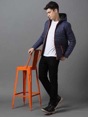 Image of Urbano Fashion Men's Full Sleeve Zippered Hooded Neck Puffer Jacket