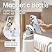 Magcheer Insulated Magnetic Water Bottle - Reusable Stainless Steel Bottle with MagSafe Compatible Phone Holder - Keeps Cold for 24 Hours - Perfect for Gym, Sports, and Travel - White 24oz