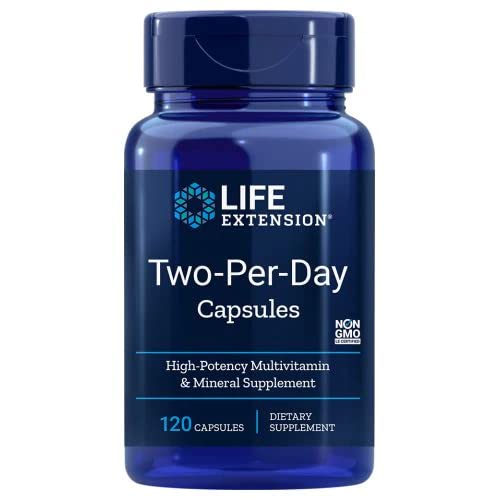 Life Extension Multivitamin Two per day, 120 Kapseln, Laborgeprüft, Glutenfrei, Sojafrei, Ohne Gentechnik Cover