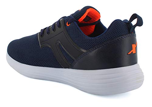 Image of SPARX Mens Sm-500 Navy Blue Neon Orange Running Shoe - 9 UK (SM-500)