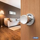 XFORT Tulip Passage Knob Set Polished Chrome, Door Knob for Internal Wooden Doors - Image 3