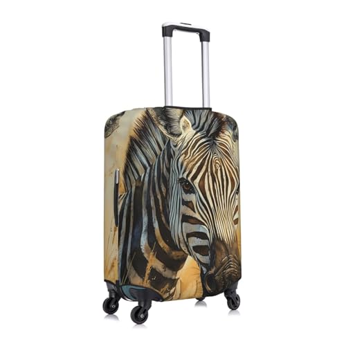 Cool Animal Zebra Elastic Travel Luggage Cover, Washable Spandex Suitcase Protector, Anti-Scratch Fits 18-32 Inch3