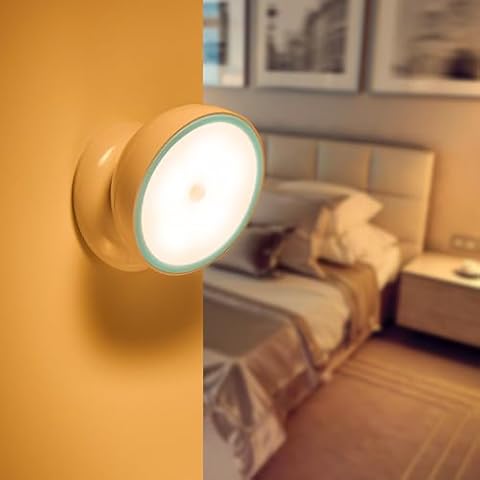 Motion Sensor Night Light Magnetic Cruise Ship Motion Sensor Light, Rechargeable Battery Wall Light Motion Activated Stick On Closet Light, 360°Rotating Motion Sensor Light Indoor For Hallway Kitchen Cover
