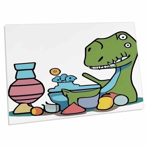 Pad para escritorio 3dRose con diseño 3d de dinosaurio T-rex miniatura 1
