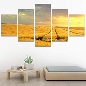 SIGNWIN 5 Panel Canvas Wall Art Modern Art...