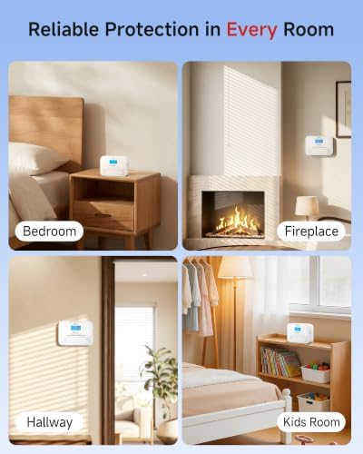 Heiman Carbon Monoxide Detectors, Battery Powered CO Alarm, Digital Display — view 6