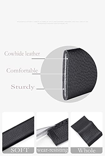 VANNANBA Men's Belt Ratchet Leather Casual Automatic Slide Buckle with Gift Box4