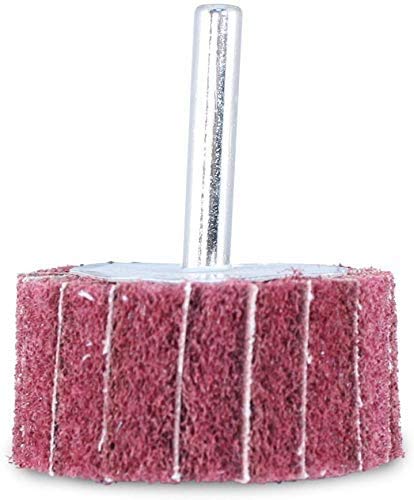 Utoolmart 6mm Shank 2 Dia 800 Grana Testa Cilindrica Fibra di Nylon Abrasivo Flap Ruota Grigio 1pz