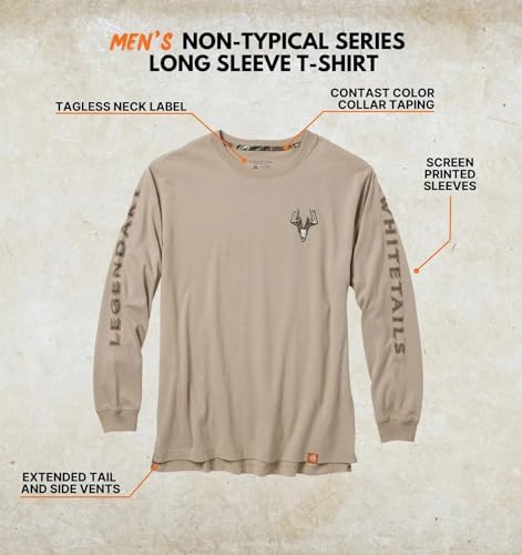 Image of Legendary Whitetails Mens Long Sleeve T-Shirt 100% Cotton Preshrunk Tee