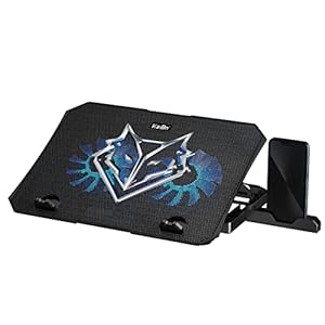 KeiBn Laptop Cooling Pad, Gaming Laptop Cooler 2 Fans for 10-15.6 Inch Laptops, 5 Height Stands, 2 USB Ports (S039)