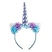 MYRISAM Unicorn Costume Princess Birthday Pageant Party Dance Performance Carnival Long Maxi Tulle Fancy Dress Up Outfits Blue 6-7T