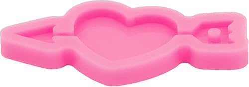 Miniatura 7 de Molde de resina de silicona con forma de corazón para el día de San Valentín, llavero de resina, molde de fundición de resina para joyería y