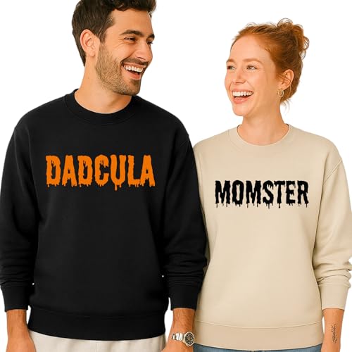 Momster Dadcula Halloween Shirt Sweatshirt Hoodie, Momster Sweatshirt, Dadcula T-Shirt, Halloween Couples Tee, Fall Sweaters, Halloween Sweatshirts For Dad Mom