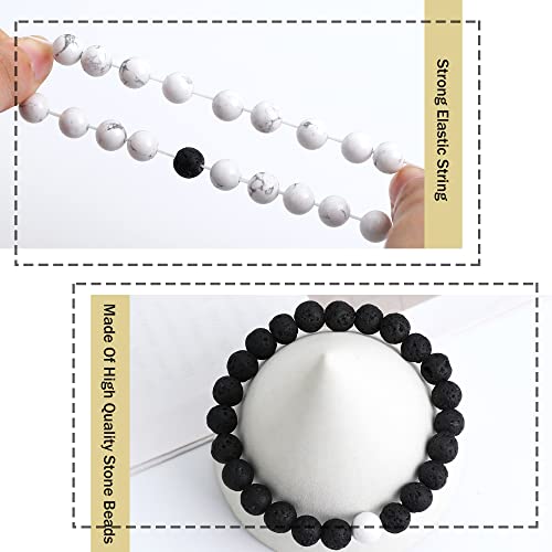 Orazio 12-16Pcs Crystal Bracelet Set Chakra Bracelet For Women Men Healing Crystal Bracelet Spiritual Lava Stone Bead Bracelets Natural Gemstone Stretch Chips Reiki Bracelets Pack #TOP3