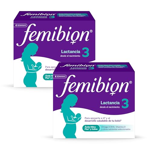 Femibion 3 - Suplemento Postparto - 28 Comprimidos + 28 Cápsulas - DHA, Vitaminas y Minerales - Sin Gluten ni Lactosa (2) Femibion 3 - Suplemento Postparto - 28 Comprimidos + 28 Cápsulas - DHA, Vitaminas y Minerales - Sin Gluten ni Lactosa (2)