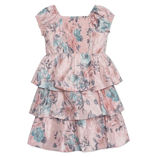 Speechless Girls' Short Sleeve Crinkle Satin Party Dress2