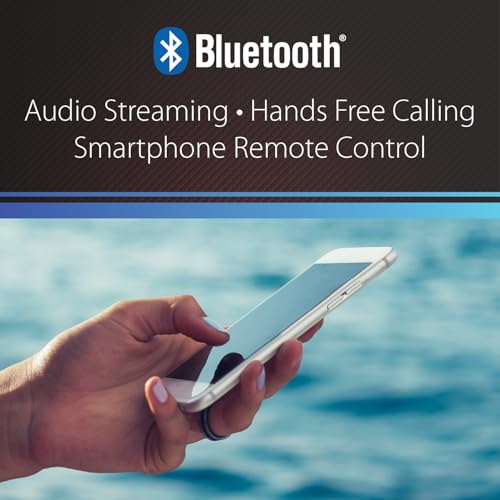 Image of Dual Electronics MXD140B Marine Stereo Bluetooth Single DIN Weatherproof AM /FM | Weatherproof receiver for boats, sunlight-readable LCD, USB port with 2.1A charging, AM /FM tuner, black single-DIN design