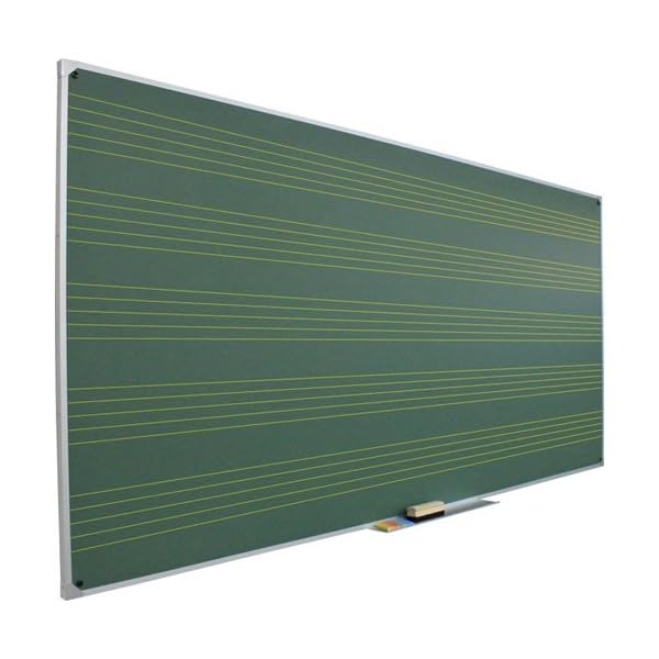 Alapizarra - Pizarra Verde Con Pentagramas Indelebles de Aula - Medidas 122 x 100cm - Educativo, Musical - Pizarra para Tiza y Rotulador Borrable