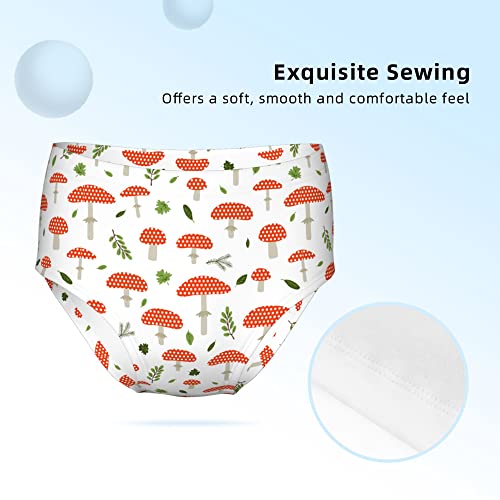 Girls' Briefs Red Polka Dots Mushrooms Cotton Underwear Stretch Bikini Panties Toddler Kids Soft Undies 10T-13T 2 Pack #TOP2