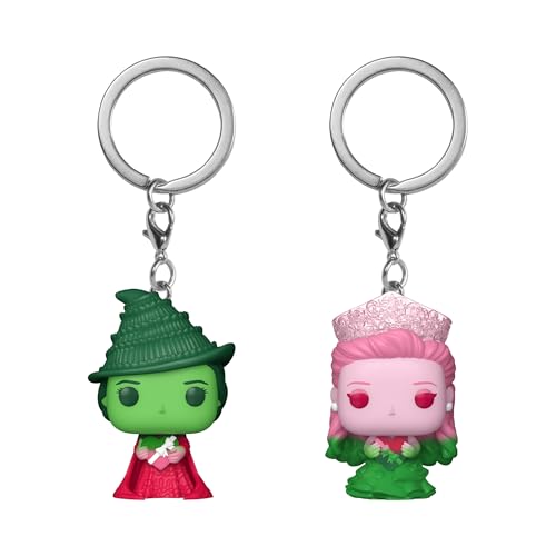 Funko Pop! Keychain: Wicked 2 Pack - Glinda & Elphaba - (Ombre) - Wicked Part 1 - Mini Figura in Vinile da Collezione Novità Portachiavi - Riempitivi per Calze - Idea Regalo - Movies Fans
