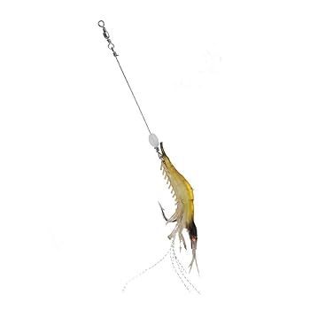 Silicone Shrimp Fishing Simulation With Bait And Hooks Noctilucent Soft Prawn Lures
