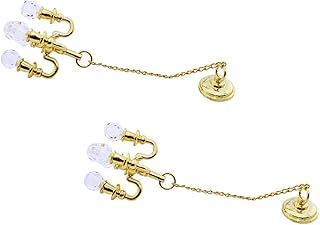 TOYANDONA Dollhouse Decor 2pcs Dollhouse Ceiling Light Mini Chandelier Toy Dollhouse Miniature Lamp for DIY Scene Doll Home Furniture Craft Accessories Dolls House Led Light