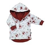 Wende Jacke - Roses Weiss/Terra - mit Bund - Baby Mädchen Jacke Übergangsjacke von 2 Seiten tragbar