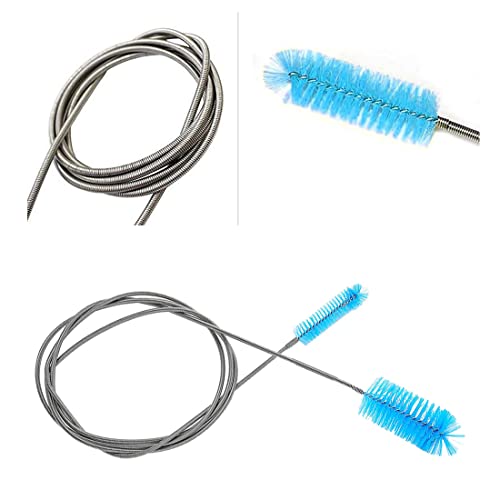 Androxeda Pennelli Filtro Acquario Flessibile Doppia estremità Pennello di Pulizia Acquario Scovolino Tubi Spazzola Lunga Acciaio per Acquario o Cucina di Casa 155cm - Image 4