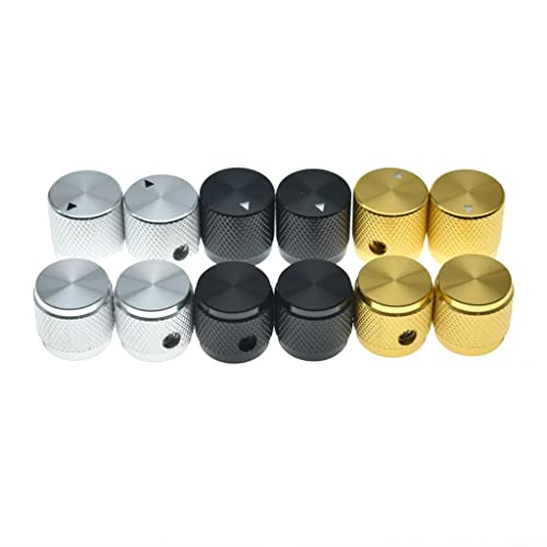 Lot de 4 boutons de potentiomètre universels en aluminium pour guitare, basse, pédale d’effet, ampli Noir 17 mm de… - Les Beatles, Paul McCartney, John Lennon, RIngo Starr, George Harrison Lot de 4 boutons de potentiomètre universels en aluminium pour guitare, basse, pédale d'effet, ampli Noir 17 mm de… – Image 7