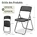 Sekey Klappstuhl 4er Set, Gartenstuhl Klappbar Rattan-Optik, Campingstuhl Wasserdicht bis 200 KG, Klappstühle Camping Balkon Garten, Schwarz