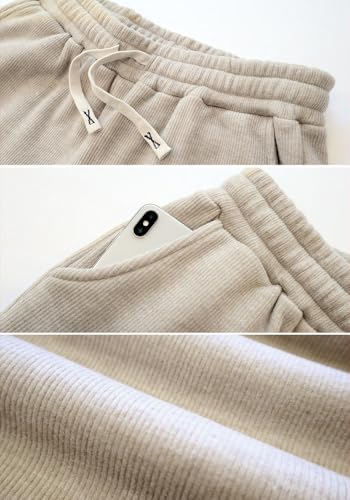 uricca パンツ 裏ボア 裏起毛 暖パンツ ワイドパンツ ストレートパンツ リブ もちもち あたたか ^b454n^ UW の商品画像 5